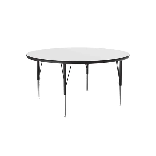 Vista 17 de Correll - Tabla rectangular de 24 x 60 pulgadas, tabla de actividades, altura ajustable, laminado de alta presión blanco duradero, muebles