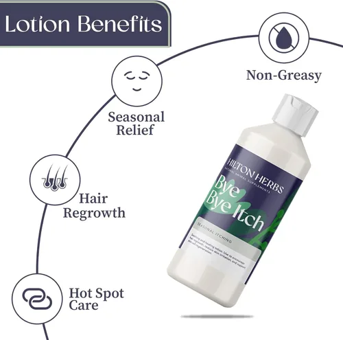 Vista 3 de Hilton Herbs Bye Bye Itch Skin Allergy Loción para Caballos / Perros 16 fl oz