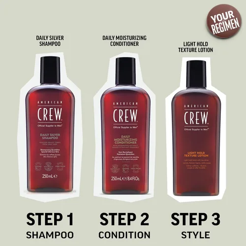 Vista 6 de American Crew Champú para hombre, champú diario plateado, derivado de forma natural, fórmula vegana, 8.4 onzas líquidas