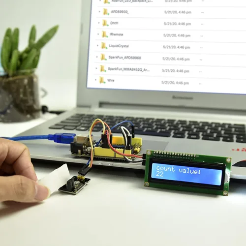 Vista 3 de KEYESTUDIO Kit de inicio de 48 módulos de sensores para Arduino con LCD, relé de 5 V, sonido, módulos LED, servomotor, movimiento, sensor