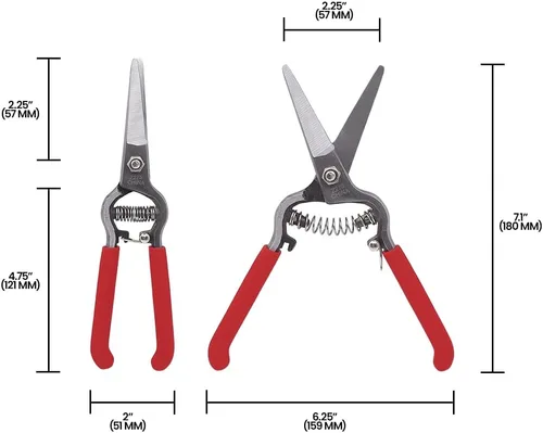 Vista 4 de Zenport Z275 Needlenose Shear, Flor, 8-Inch Heavy Duty Forjado Acero Recto Hoja