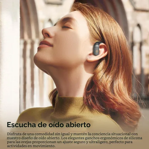 Vista 7 de BUGANI Auriculares de oreja abierta, auriculares inalámbricos Bluetooth 5.4 con tiempo de reproducción de 60 horas, micrófono con cancelación