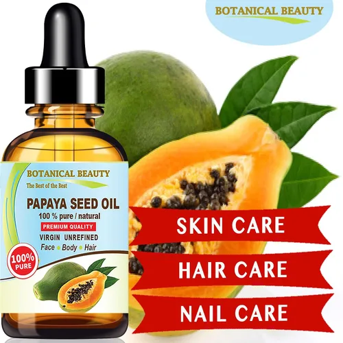 Vista 2 de Botanical Beauty Aceite de semillas de PAPAYA WILD Growth, 100% puro, natural, virgen, sin refinar, sin diluir, prensado en frío, aceite portador