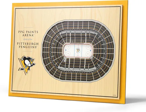 Vista 7 de YouTheFan NHL - Arte de pared 3D StadiumViews de 5 capas 17 x 13
