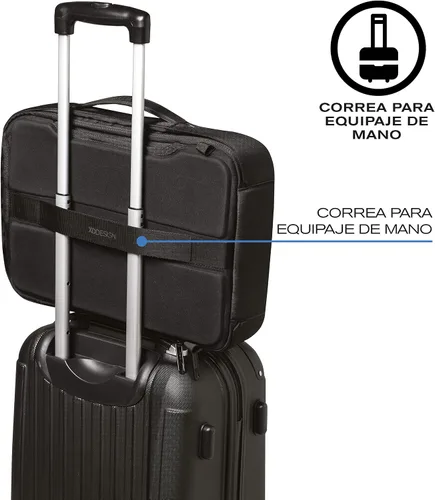 Vista 9 de XDDesign Bobby Bizz - Mochila antirrobo para laptop de 10 litros con funda acolchada para laptop de 15.6 pulgadas, bloqueo de contraseña Negro