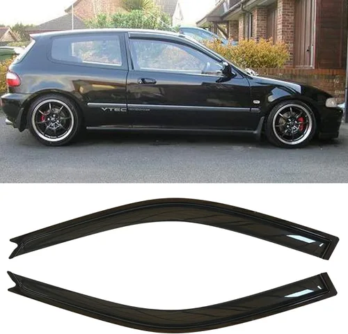 Vista 15 de Viseras de ventana Protectores de lluvia para Honda Civic Coupe 92410 2006