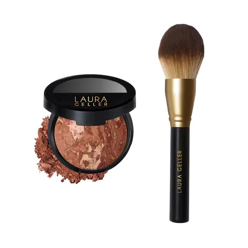 Vista 12 de LAURA GELLER NEW YORK Polvo Bronceador Horneado Bronze-N-Brighten - Claro - Brillo Bronce Natural