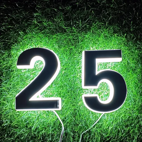 Vista 11 de Letrero de dirección iluminado con números de casa retroiluminados personalizados (4 ~ 5 números)