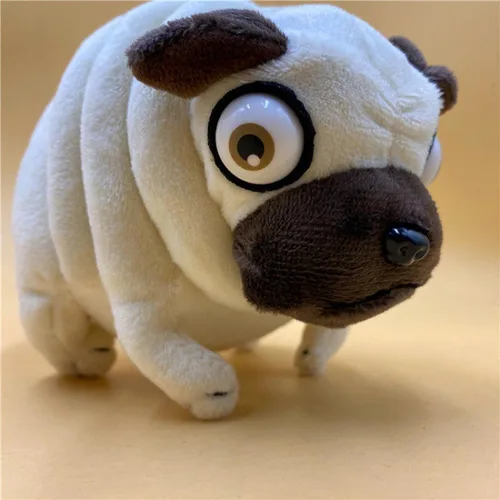 Vista 5 de Divertido animal de peluche de Pug – Juguete de peluche divertido y lindo de perro carlino feo de 6 pulgadas, peluche extraño para niños, niños