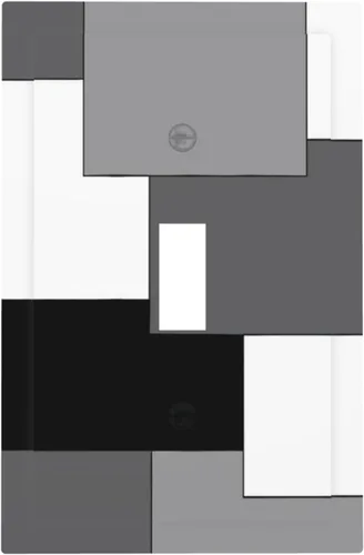 Vista 181 de Taupe Beige Marrón Gris Abstracto Arte 1-Banda Interruptor de Luz Doble de Recepción Placa de Pared Toma Cubiertas Eléctricas Decorativas Modernas