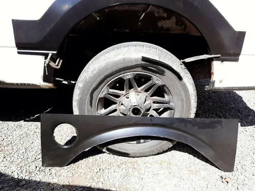 Vista 2 de ECOTRIC Panel de cuarto de arco de rueda trasera compatible con Ford F150 LD 2009-2014 sin agujeros de moldeo, panel de reparación superior