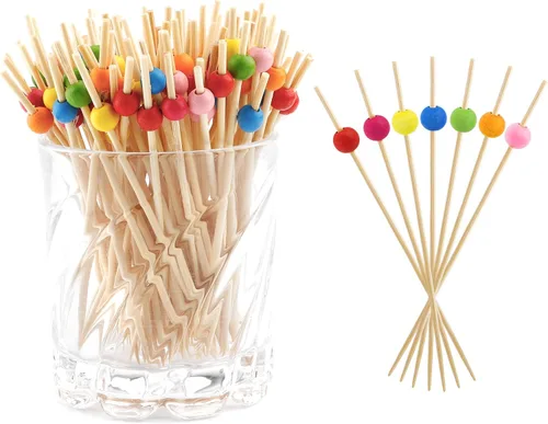 Vista 8 de 100 piezas de palillos de cóctel para bebidas, decoraciones de San Valentín, palillos de dientes elegantes para aperitivos, palillos de dientes
