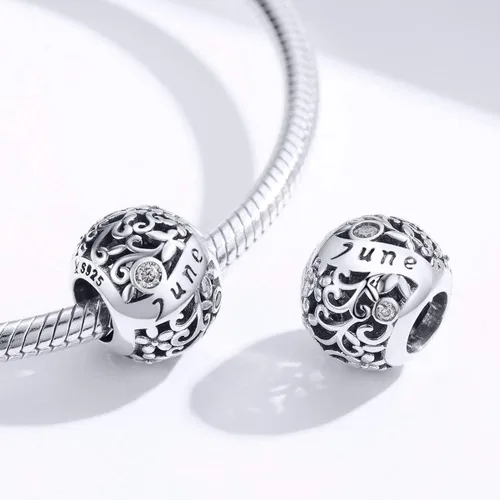 Vista 4 de Abalorio de plata de ley 925 para pulsera Pandora