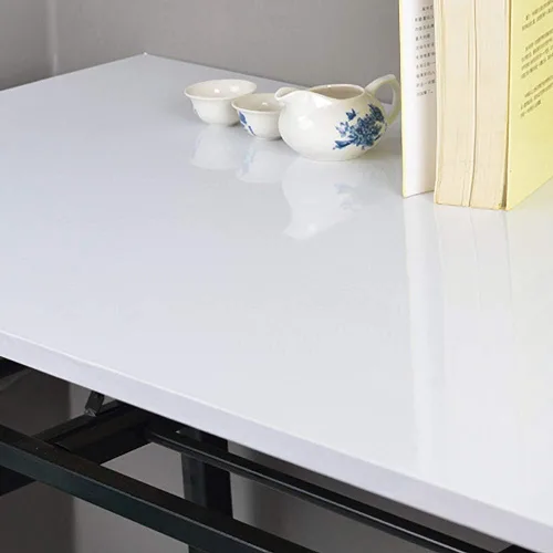 Vista 5 de LACHEERY Papel de contacto blanco con purpurina decorativo autoadhesivo para encimera, 15.8 x 80 pulgadas, papel tapiz extraíble para encimeras