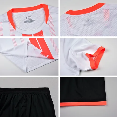 Vista 4 de Camisetas de fútbol personalizadas para niños, hombres y mujeres, camisetas de fútbol personalizadas y pantalones cortos de fútbol para hombres