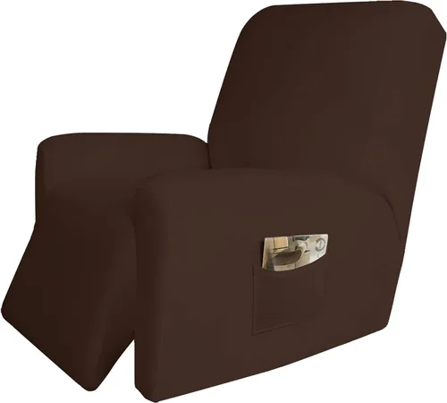 Vista 50 de Easy-Going - Funda elástica de microfibra para sofá reclinable seccional, suave vellón ajustable a tu sofá de 2 cuerpos, lavable, protector