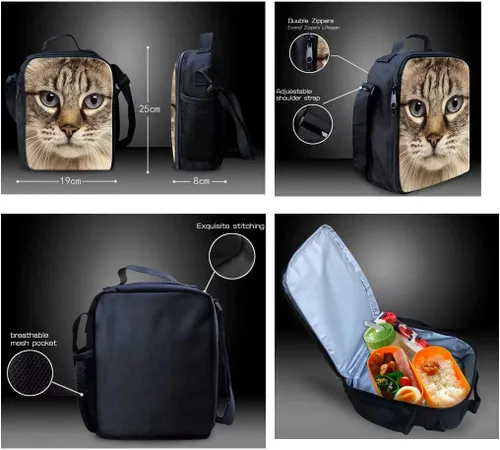 Vista 3 de Beauty Collector Juego de mochilas de diseño de rana para la escuela, bolsa de almuerzo, estuche para lápices y mochilas grandes