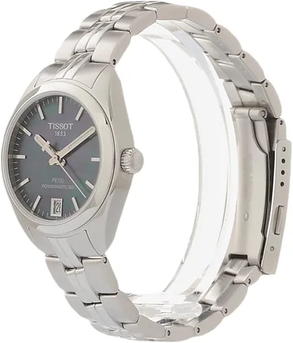 Vista 4 de Tissot Reloj automático suizo PR 100 para mujer gris acero inoxidable 16 T101207112100 Gris Reloj automático