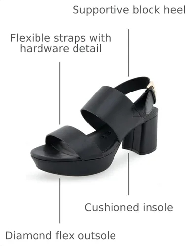 Vista 3 de Sandalias de tacón Aerosoles Camilia para mujer Poliuretano negro