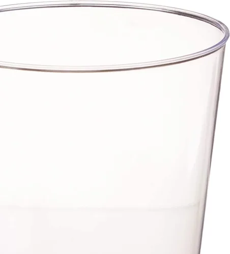 Vista 3 de Oojami Vasos de plástico duro de 12 onzas, paquete de 50 vasos desechables transparentes para fiestas, duraderos y reutilizables para bodas