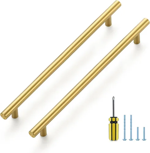 Vista 21 de Ravinte Brushed Nickel Cabinet Handles,Round T Pulls,10 Inch,30 Pack Níquel cepillado