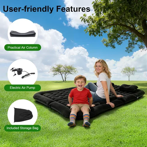 Vista 3 de Colchón de aire SUV, cama inflable para automóvil con 2 almohadas