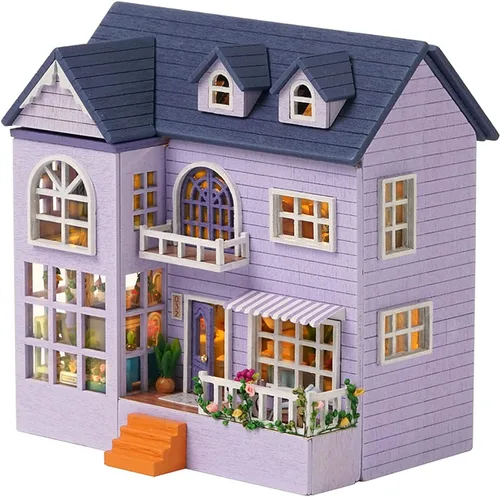 Vista 11 de Kit de casa en miniatura DIY, kit de casa de muñecas de madera CUTEROOM, kit de fabricación de casa en miniatura con muebles, kit de casa de muñecas
