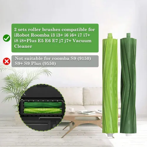 Vista 3 de Piezas de repuesto compatibles con iRobot Roomba i3 i3+ i4 i6 i6+ i7 i7+ i8 i8+/Plus E5 E6 E7 Serie I, E y J Aspiradora, 1 juego de cepillos