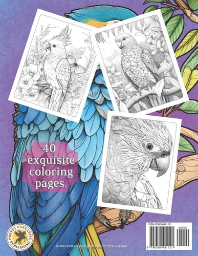 Vista 2 de Beautiful Birds Coloring Book for Adults Exquisite coloring pages for relaxation and stress relief