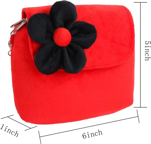 Vista 2 de SOTOGO Conjunto de joyería para niñas pequeñas, bolso de flores para niñas, lindo bolso de princesa, bolso de mensajero de hombro