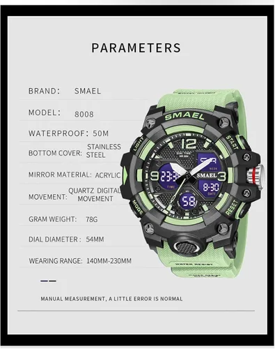 Vista 2 de TOSTAR Mens Sports Digital Analog Watch with LED-White Backlight 50m Waterproof Military Wtaches for Men