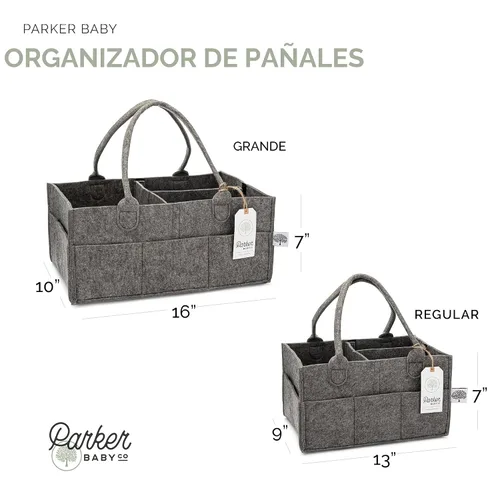 Vista 10 de Parker Baby Co.: organizador de pañales para bebé, contenedor para dormitorio de bebé, organizador de automóvil para pañales y toallitas para bebés