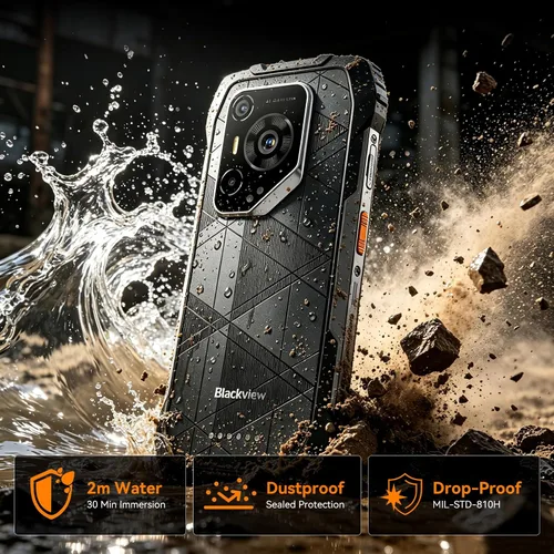 Vista 9 de Blackview BL7000 Pro 5G Smartphone resistente con Android 16, 32GB+256GB Negro