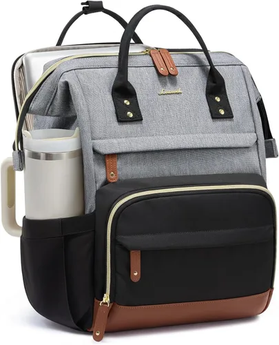 Vista 49 de LOVEVOOK Mochila para laptop para mujer, mochila de trabajo de 15.6 pulgadas con gran capacidad, bolsa de enfermera impermeable, mochila