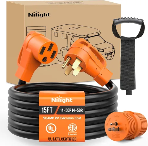 Vista 85 de Nilight Cable de Extensión para Secadora EV de 15 Pies 3 Clavijas 30 Amperios NEMA 10-30P 10-30R Cable de Extensiones Antiguas Servicio Pesado