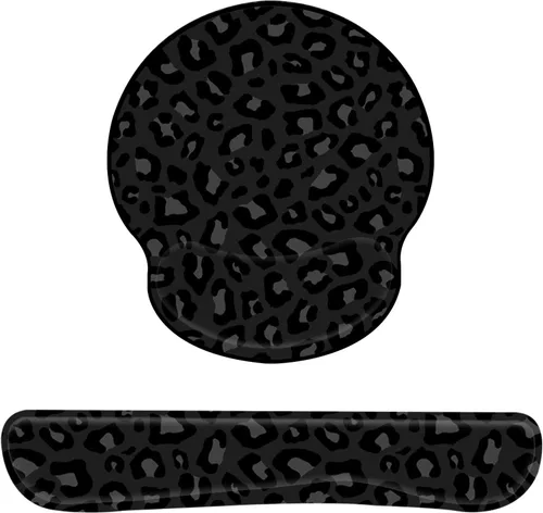 Vista 8 de Juego de 2 almohadillas para reposamuñecas para teclado y mouse, soporte ergonómico, alfombrilla de mouse para juegos, espuma viscoelástica, base