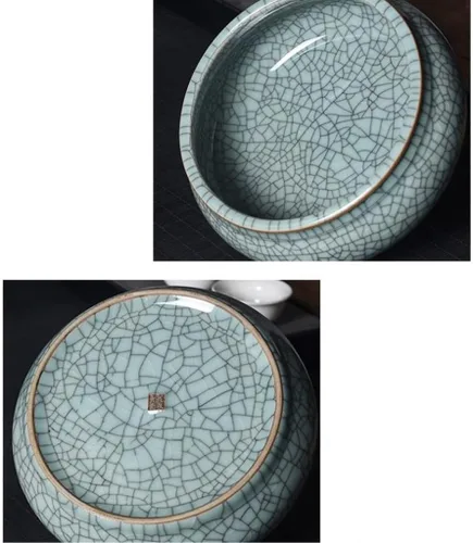 Vista 3 de BONAD Incense Holder Celadon Incense Burner Ceramic Large Incense Burner Household Plate Incense Sandalwood Tower Incense Living Room Incense Cone
