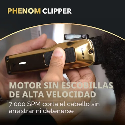 Vista 6 de Andis 562312 Phenom Cortapelos con cable/inalámbrico, Phaze Blade, Oro