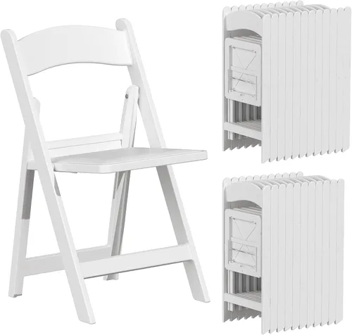 Vista 27 de Sillas plegables de resina con cojín para bodas, fiestas, paquete