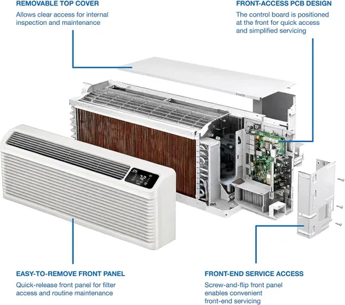 Vista 7 de Cooper & Hunter PTAC de 9,000 BTU con inversor, refrigeración y calefacción