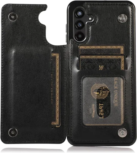 Vista 5 de Asuwish Funda de teléfono para Samsung Galaxy A13 5G/4G con protector de pantalla de vidrio templado, tarjetero con soporte para tarjeteros, soporte