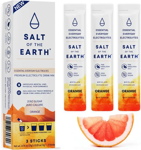 Vista 11 de Salt of the Earth Electrolito de alta calidad sin azúcar – Hecho con sal rosa del Himalaya – Paquetes de polvo de hidratación Ingredientes premium