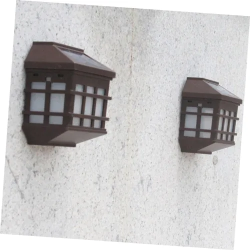 Vista 5 de Ipetboom Luces solares de pared estilo panel de ventana, sensor de luz de plástico ABS, iluminación de seguridad al aire libre para patio, camino