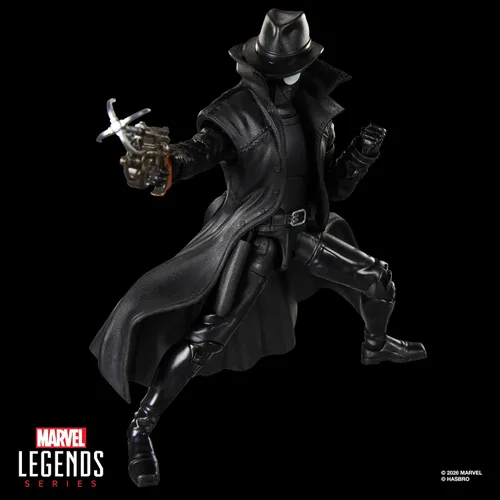 Vista 4 de Marvel Legends Series Spider-Man Noir, Retro Cardback Spider-Man Comics Figura de acción coleccionable de 6 pulgadas (exclusivo de Amazon)