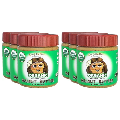 Vista 9 de Crazy Go Nuts - Mantequilla de nuez orgánica con sal marina, para untar saludable, keto, vegano, bajo en carbohidratos, sin gluten, sin OMG