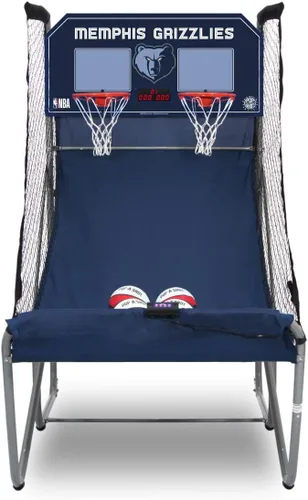 Vista 11 de Pop-A-Shot - Home Dual Shot Arcade Basketball Game with NBA Graphics l Sensor Scoring l 16 Game Modes l 7 Balls l Foldable Storage l for All NBA Fans