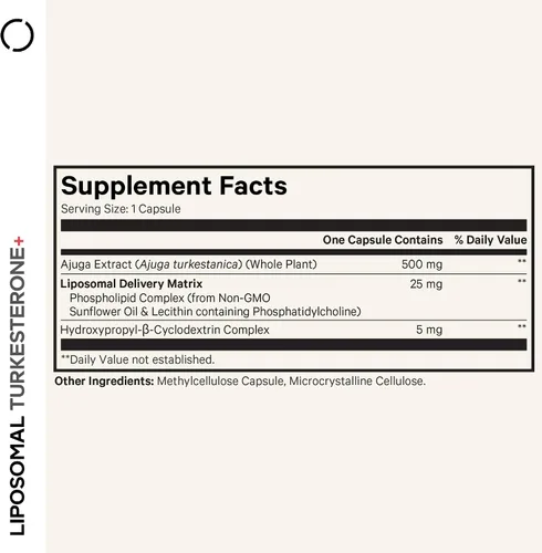Vista 2 de Codeage Suplemento de turkesterona, suministro para 4 meses, hidroxipropil-β-ciclodextrina, entrega liposomal, deportes, pre y después