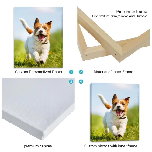 Vista 5 de Impresiones fotográficas personalizadas en lienzo – Impresiones en lienzo con tus fotos sobre lienzo, arte de pared para decoración del hogar