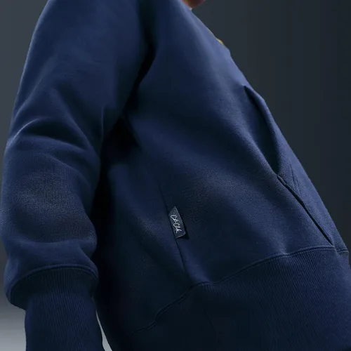 Vista 4 de Nike Caitlin Clark Basketball Phoenix - Sudadera con capucha de forro polar (azul marino medianoche, amarillo, amarillo)