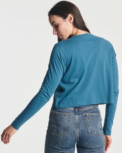 Vista 4 de Real Essentials Cultivo de algodón LS para mujer (disponible en tallas grandes)